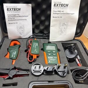 Extech DL 150 True RMS AC Voltage / Current  Data Logger Great Condition W/Case